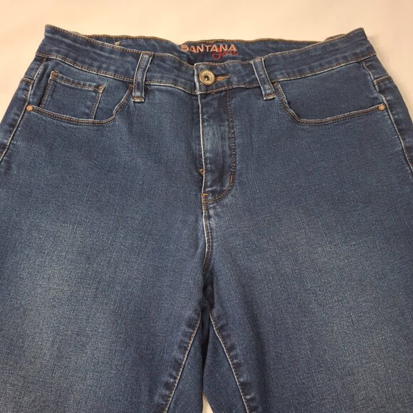 Vintage Womens Santana Mid Rise Straight Leg Jeans Size 10 Dark Blue Wash - Picture 3 of 15